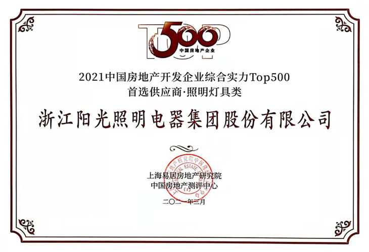 2021中国房地产开发企业综合实力TOP500